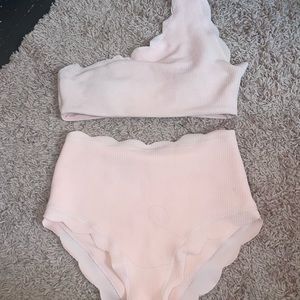 High waisted shein bikini one shoulder